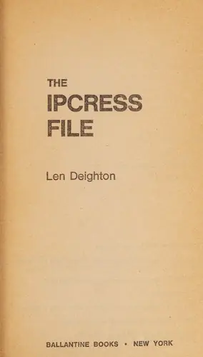 Cover of “The Ipcress File” by Len Deighton