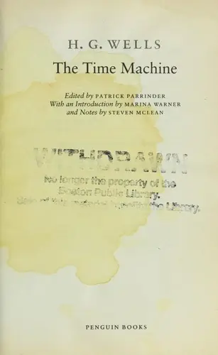 Cover of “The Time Machine” by H. G. Wells
